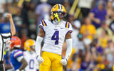 LSU transfer CB Mansoor Delane has been elite since arriving in Baton Rouge (Photo: © Stephen Lew-Imagn Images)
